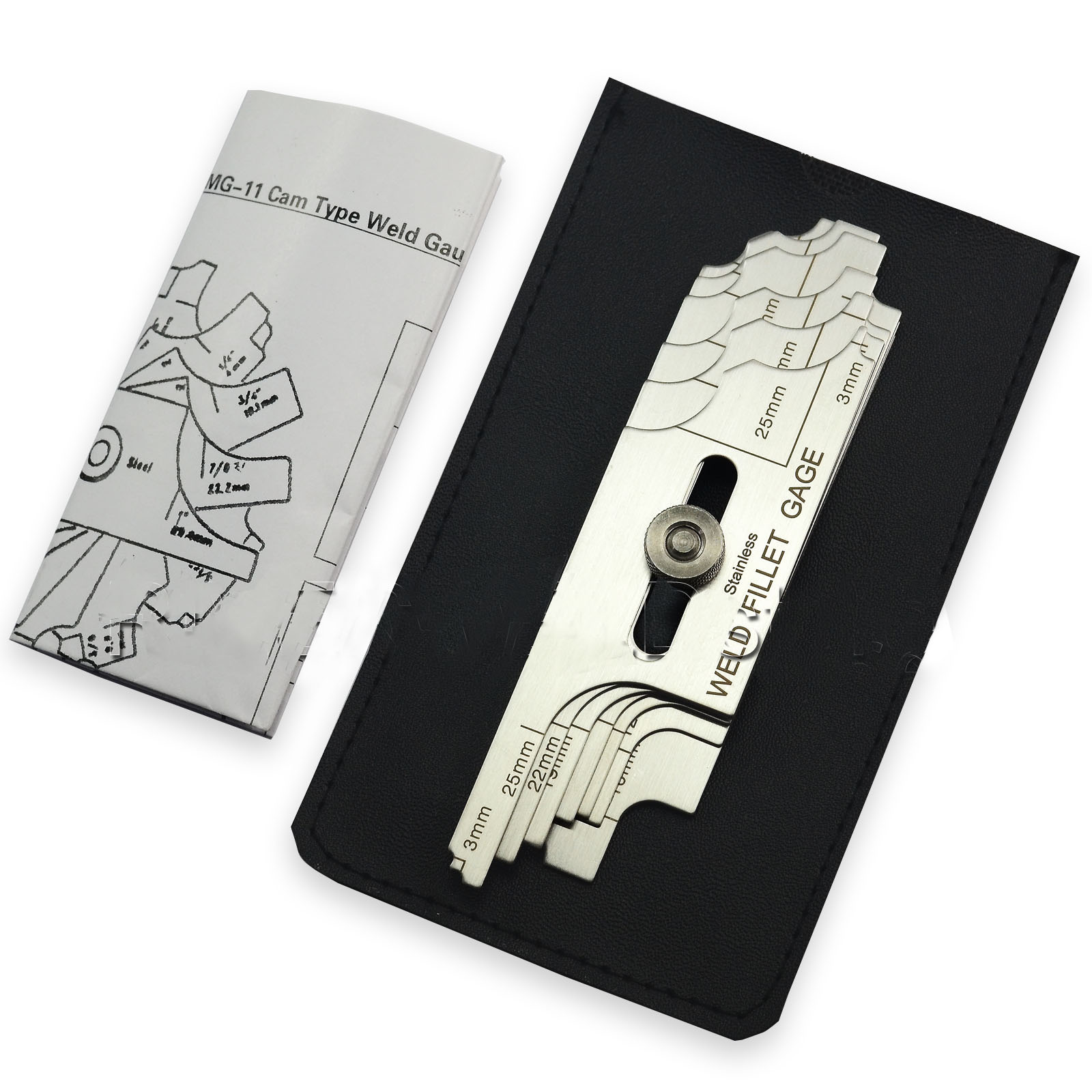 HK-Bluesweld 7piece Fillet Weld Set Gage RL Gauge Welding Inspection Test Ulnar Metric