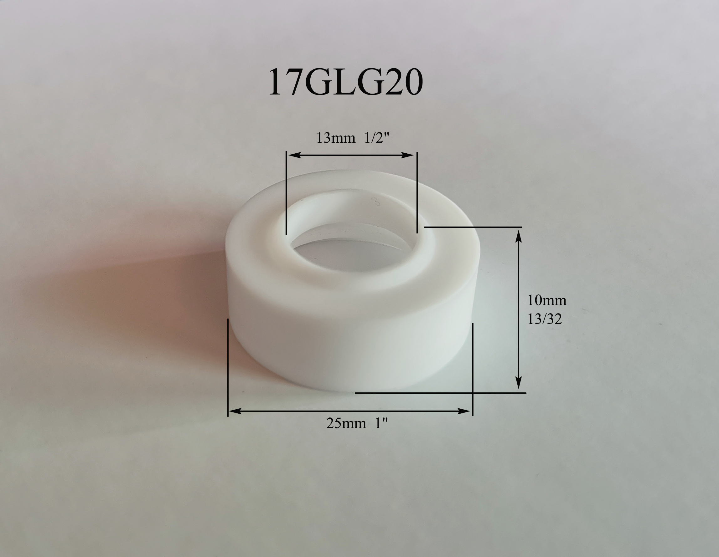 17GLG20 TIG Gas Lens Insulators Cup Gaskets Fit DB PTA SR WP 17 18 26 TIG Welding Torch 5pk