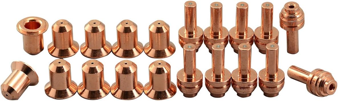Miller ICE-25C ICE-27C ICE-27T Plasma Cutter Cutting Electrode and Tip Nozzle 176656 176655 Consumables 20pcs