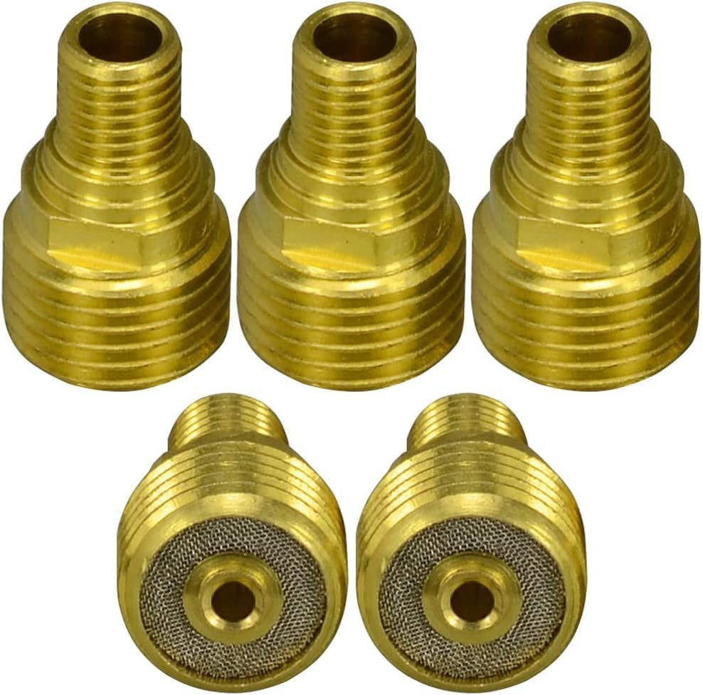 TIG Gas Lens Collet Body 45V45 (1/8") Fit SR DB PTA WP 9 20 25 TIG Welding Torch 5pk