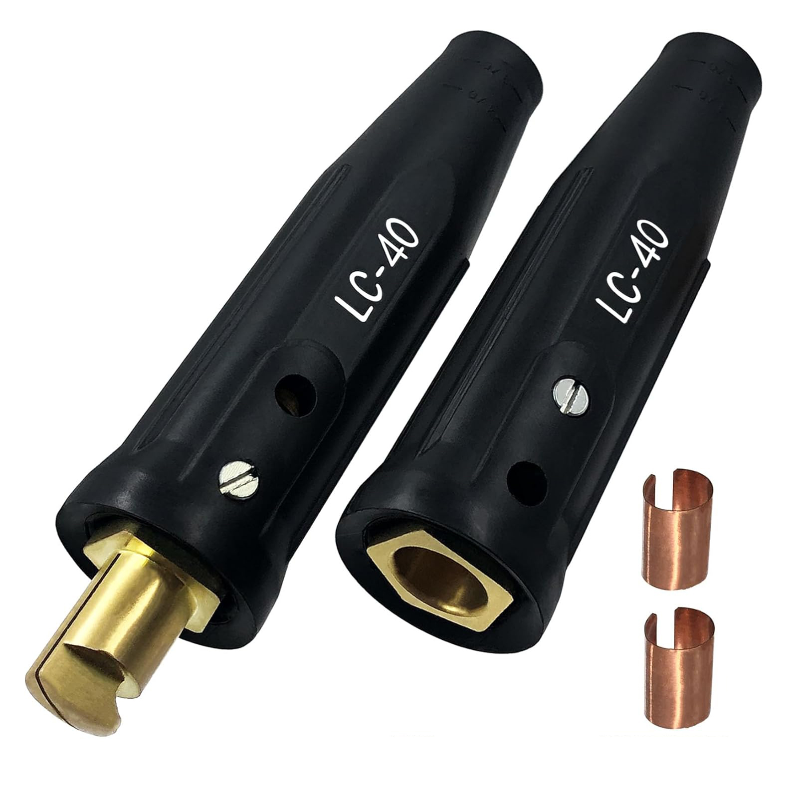 LC-40 Cable Connector Set (Male / Female) Welding Lead Connectors Welding Cable Connectors for Welding Machine Accessories 