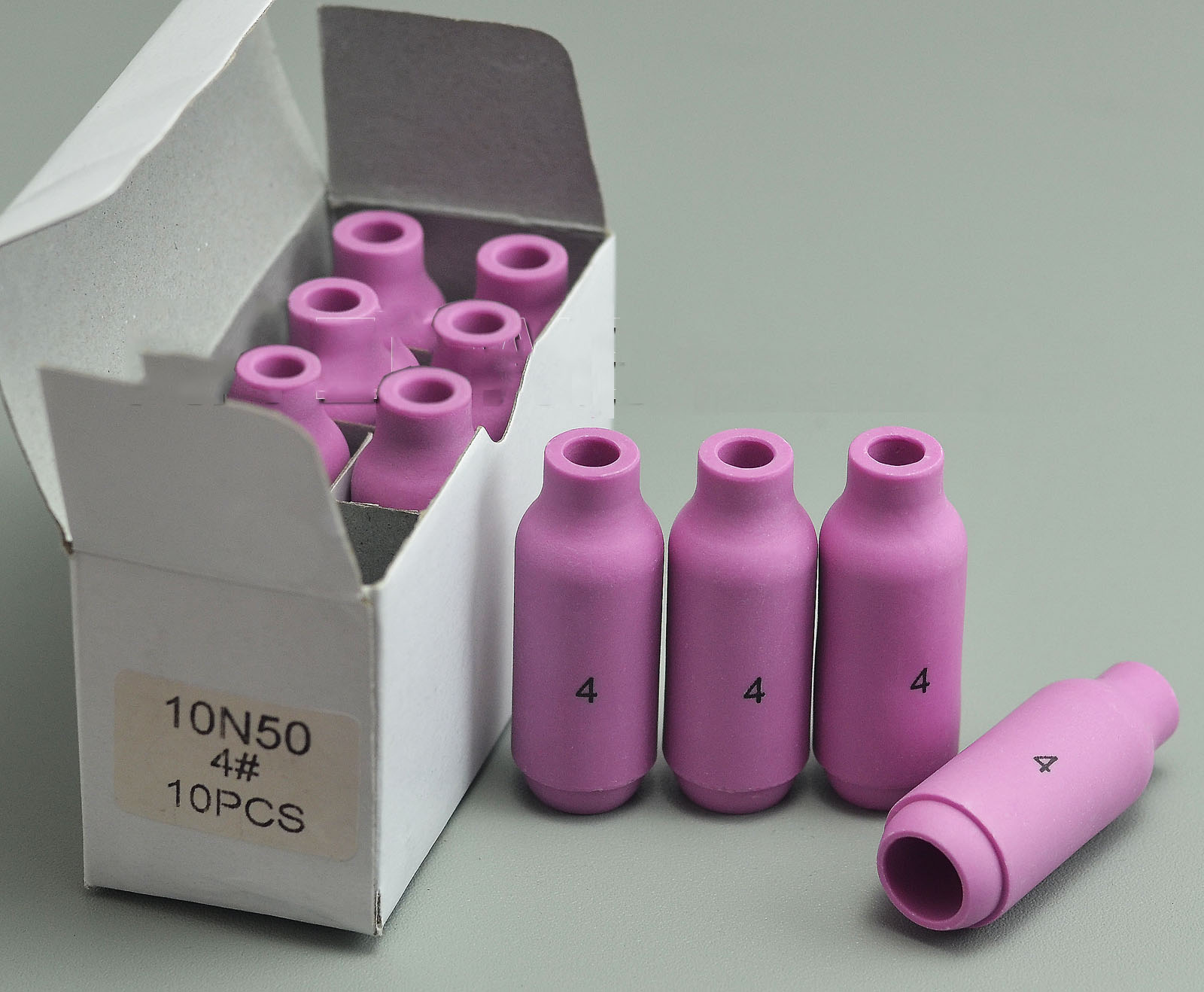 TIG Alumina Nozzles Ceramic Shield Cup #4 10N50 1/4" Orifice Fit DB PTA SR WP 17 18 26 TIG Welding Torch 10pk