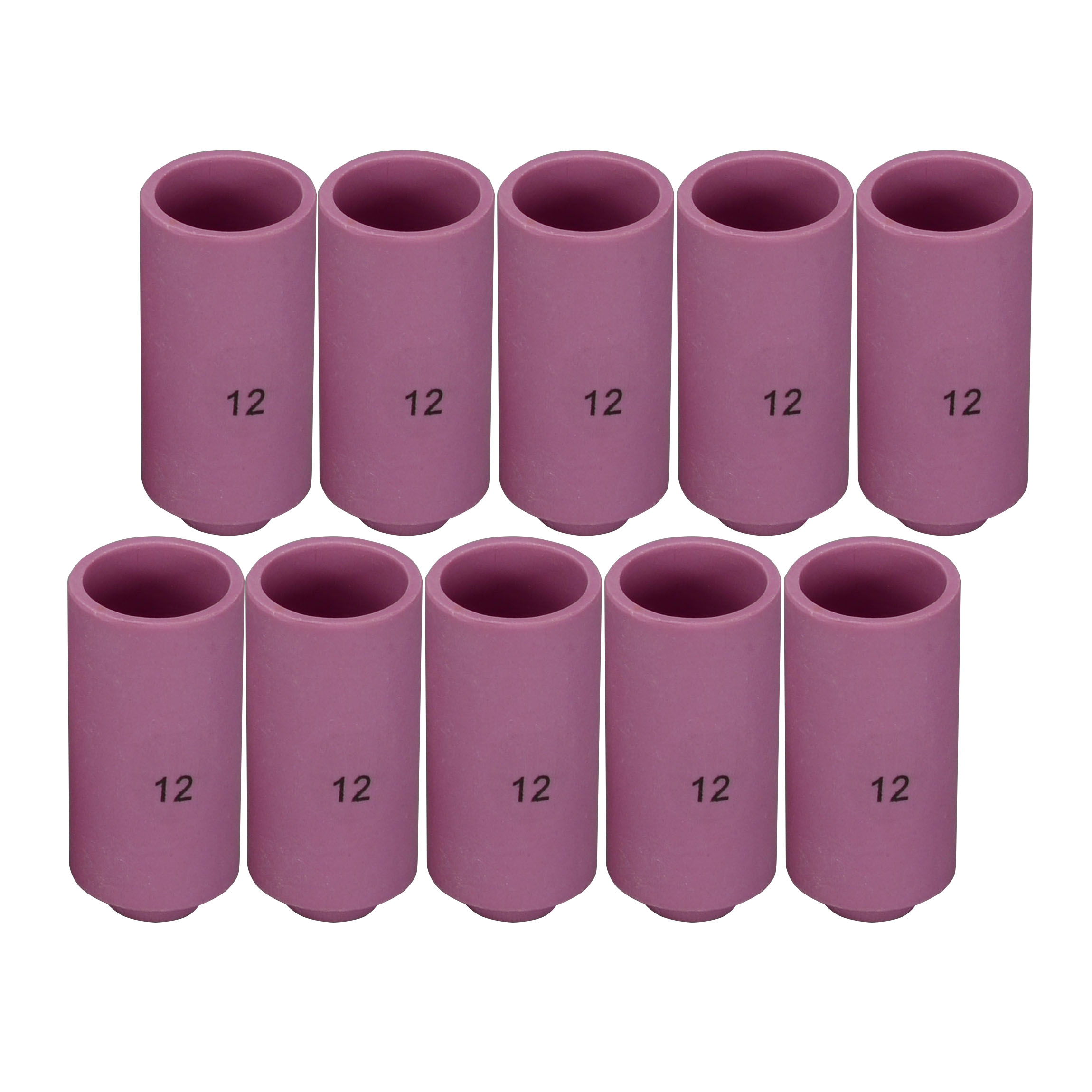 10N44#12 3/4" x 1-13/16" TIG Alumina Nozzles Ceramic Cup Fit DB PTA SR WP 17 18 26 TIG Welding Torch 10pk