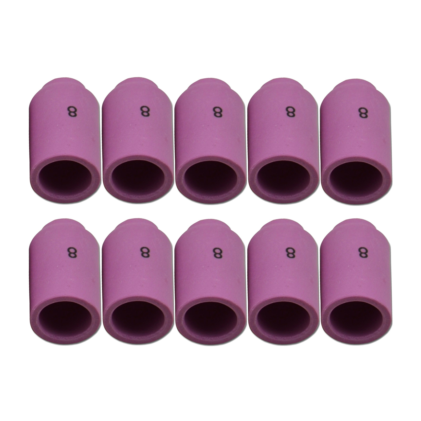 HK-Bluesweld TIG Alumina Nozzle Ceramic Cups #8 13N12 1/2" Orifice Fit PTA SR DB WP 9 17 18 20 25 26 TIG Welding Torch Accessories 10pk