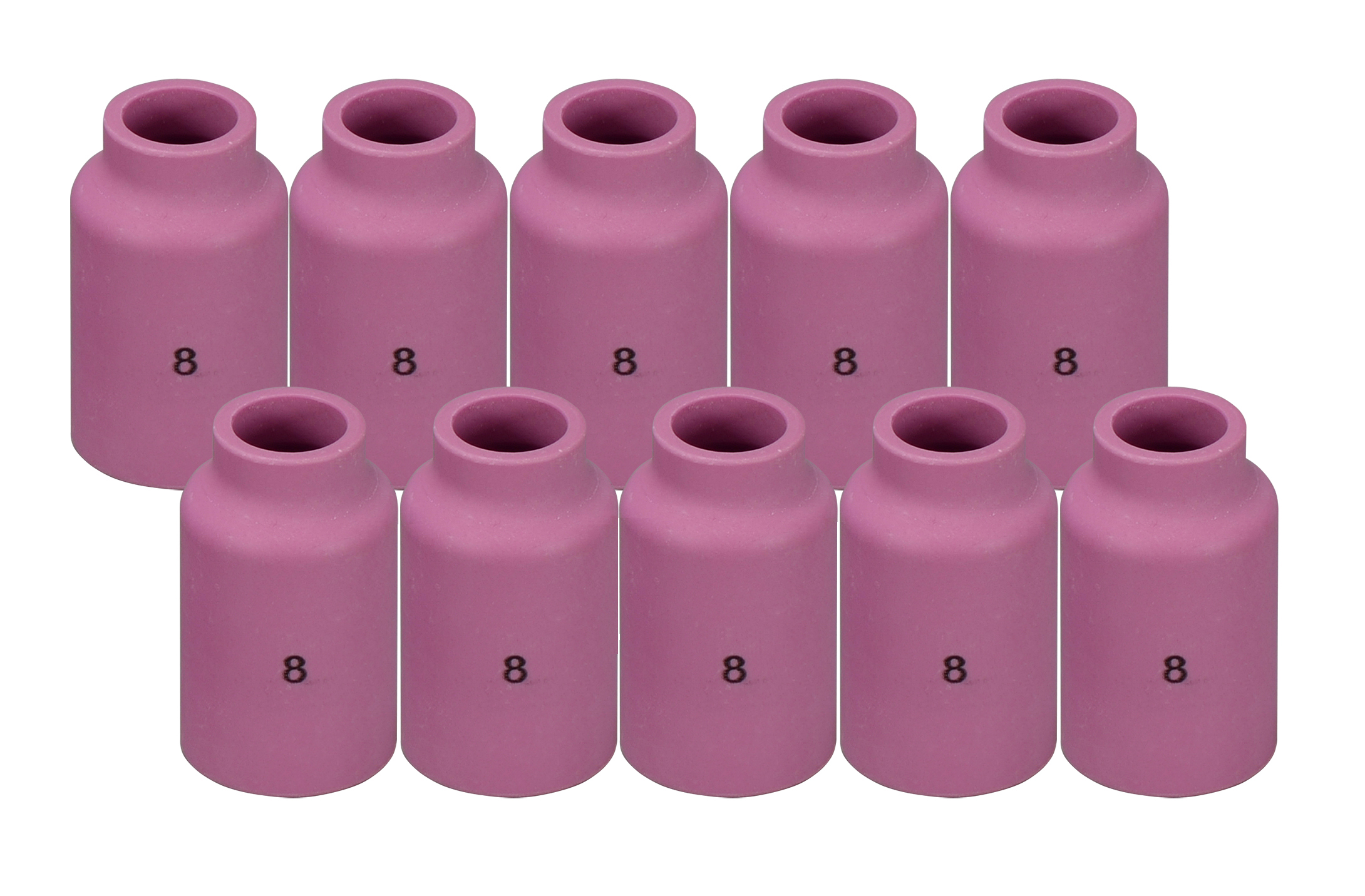 HK-Bluesweld TIG Alumina Gas Lens Ceramic Cup 54N14 (#8, 1/2") for WP 17 18 26 TIG Welding Torch 10pk