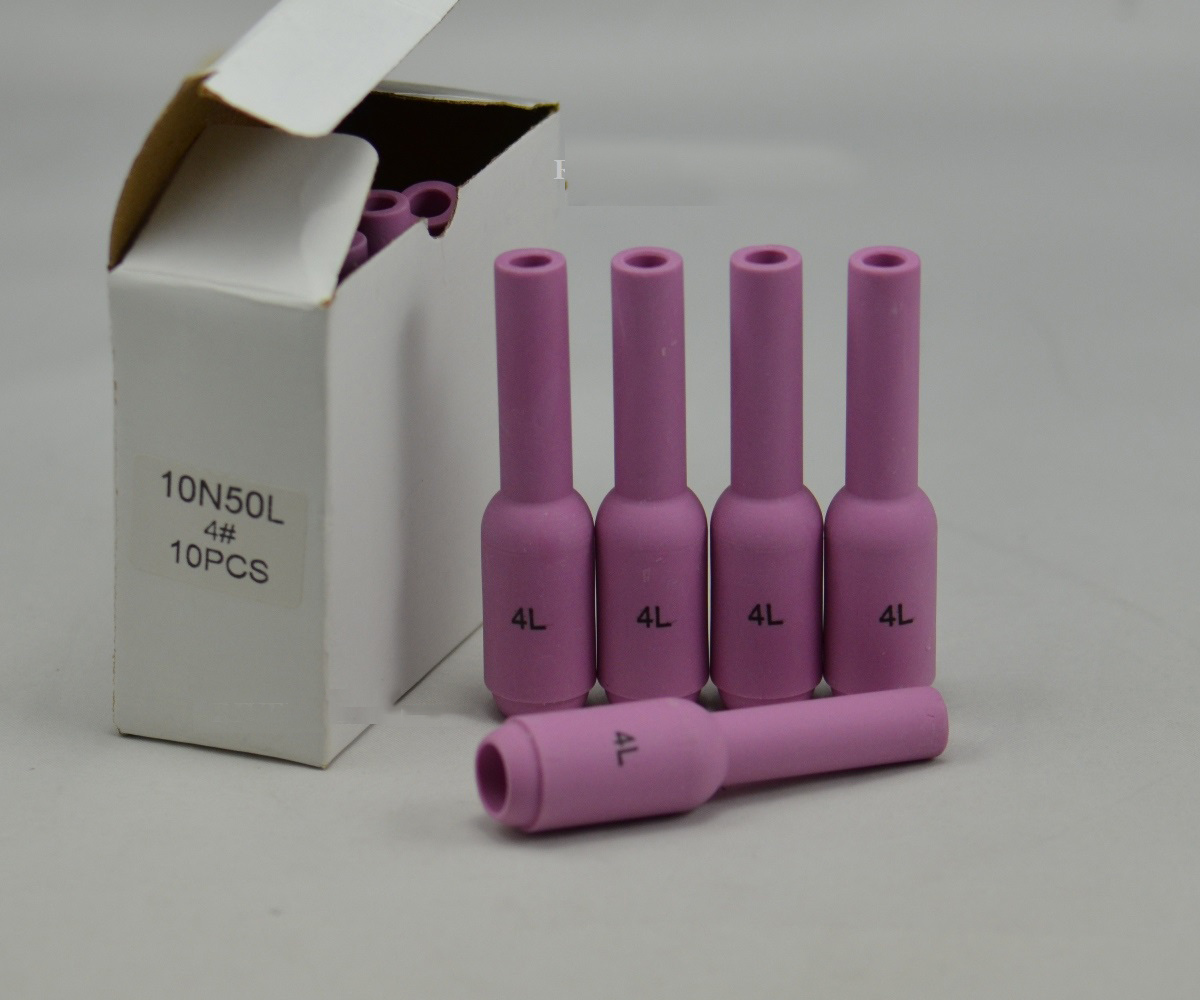 TIG Alumina Nozzles Ceramic Shield Cup 10N Series 10N50L (#4L 1/4") Fit DB PTA SR WP 17 18 26 TIG Welding Torch 5pk