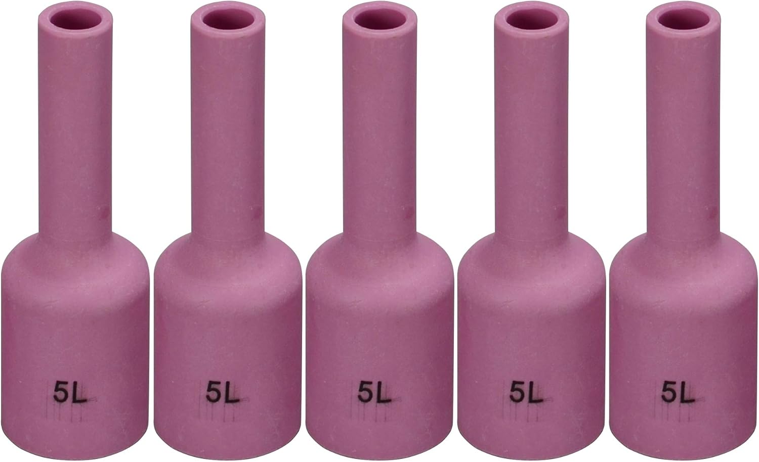 TIG Gas Lens Alumina Nozzle Ceramic Cup Long Size 54N17L #5L 5/16" 8.0mm Orifice for QQ300 PTA DB SR WP 17 18 26 TIG Welding Torch Pack of 5