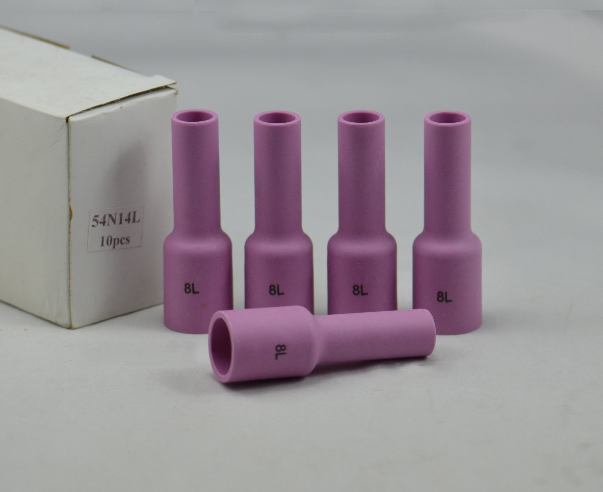 TIG Alumina Gas Lens Ceramic Cup 54N Series for TIG Welding Torch WP 17 18 26 Series in Lincoln Miller ESAB Weldcraft CK Everlast (54N14L (#8L 1/2") 5pk)