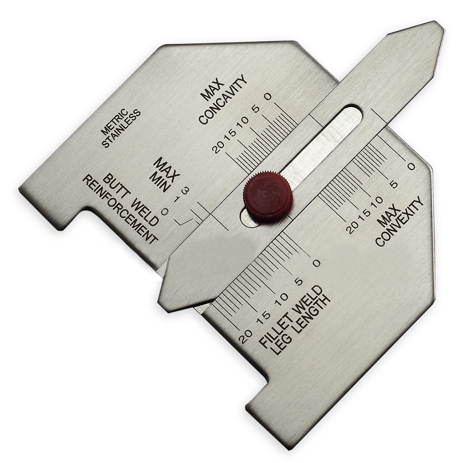 HK-Bluesweld Fillet Weld Butt Weld Automatic Weld Size Welding Gauge Metric Stainless Steel Inspection Gauge