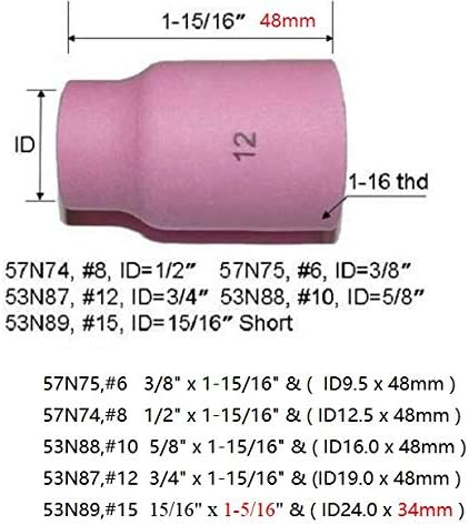 TIG Gas Lens 45V64 53N88 54N63 2 Percent Lanthanated Tungsten Fit DB SR WP 17 18 26 TIG Welding Torch 10pcs