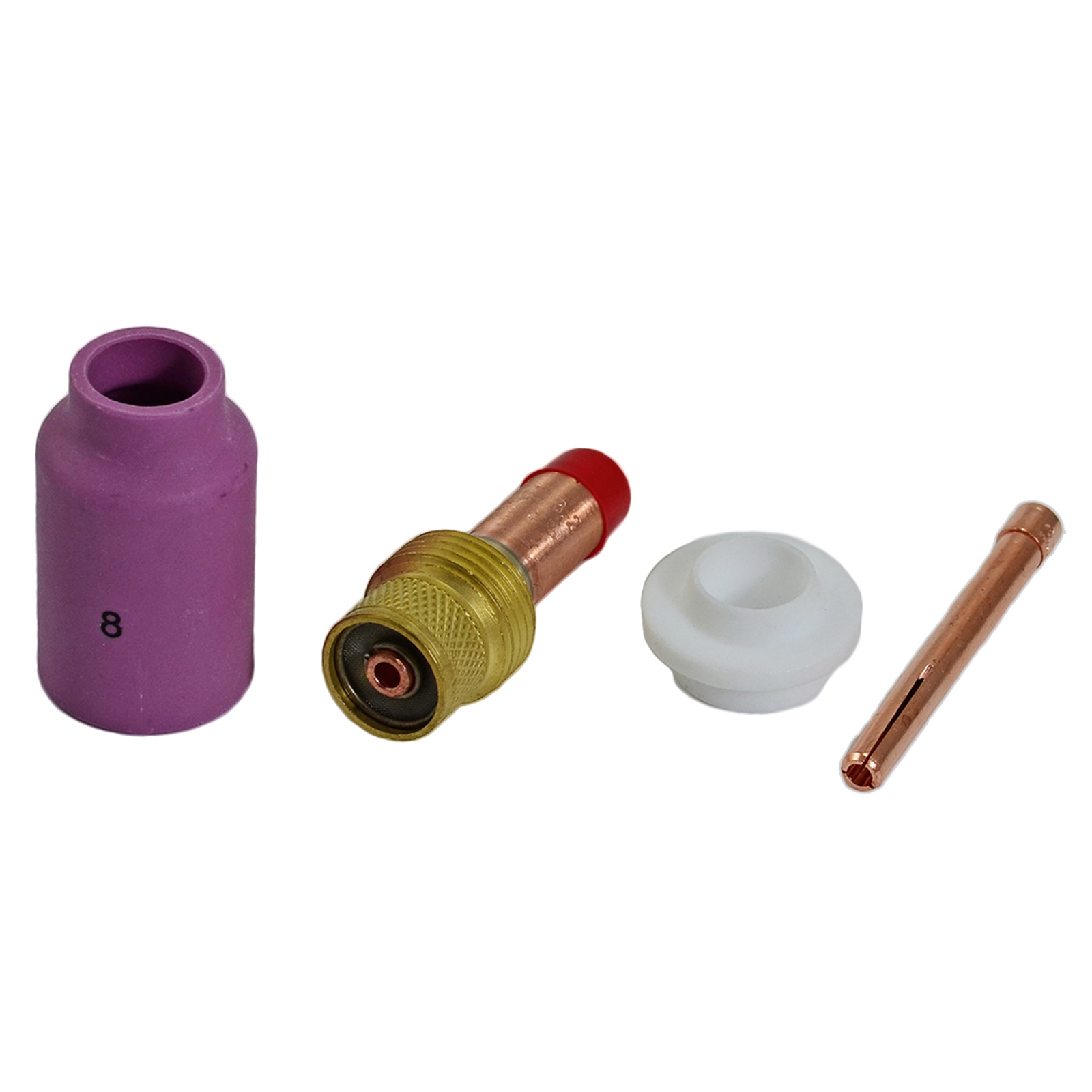 TIG Gas Lens Ceramic Cup Assorted Size Kit 45V27 (1/8" & 3.2mm Orifice) 10N25 54N14 54N01 for QQ300 PTA DB SR WP 17 18 26 TIG Welding Torch 4pcs