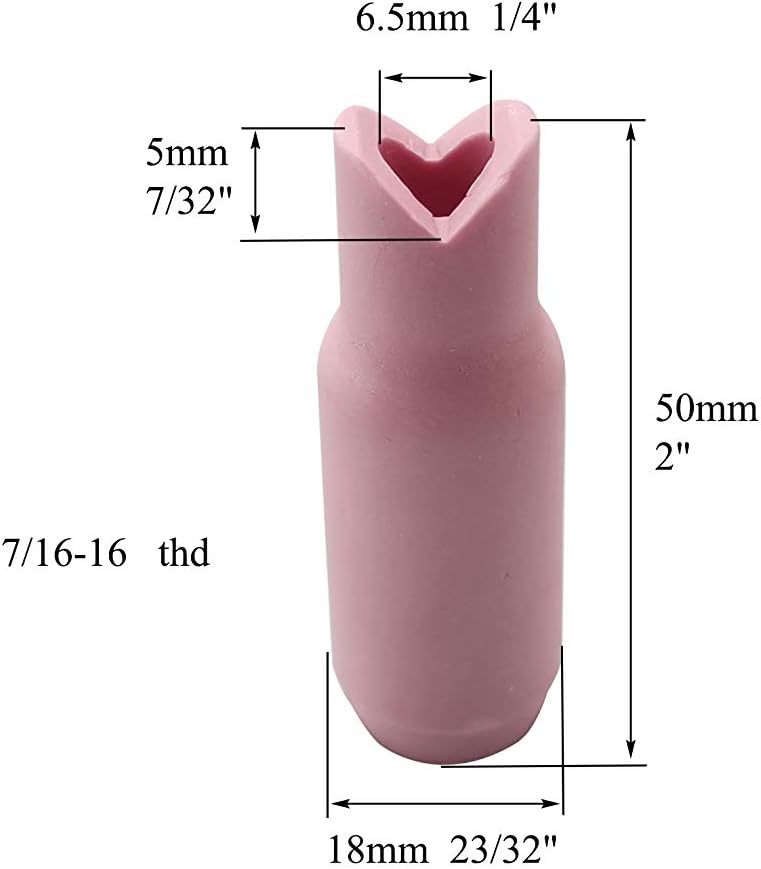 TIG Alumina Nozzle Ceramic Cups Outside & Inside 90º 10N50 1/4" 6.5mm Collet Bodies 10N Back Cap 57Y Series Cup Gasket 18CG Assort Size for SR WP 17 18 26 TIG Welding Torch 24pcs