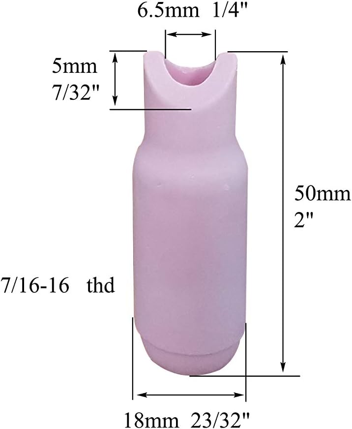 TIG Alumina Nozzle Ceramic Cups Outside & Inside 90º 10N50 1/4" 6.5mm Collet Bodies 10N Back Cap 57Y Series Cup Gasket 18CG Assort Size for SR WP 17 18 26 TIG Welding Torch 24pcs