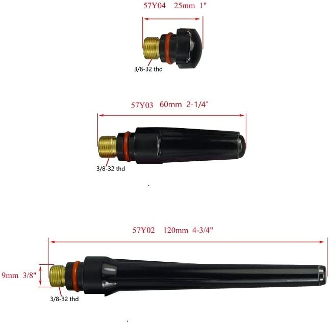 HK-Bluesweld TIG Jumbo Gas Lens Collet Body Alumina Nozzle Ceramic Cups Assorted Size Kit Fit QQ300 PTA DB SR WP 17 18 26 TIG Welding Torch 67pcs