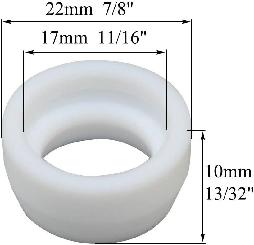 TIG Alumina Nozzle Ceramic Cups Outside & Inside 90º 10N50 1/4" 6.5mm Collet Body 10N24 10N32 3/32" 2.4mm Back Cap 57Y Series Cup Gasket 18CG SR WP 17 18 26 TIG Welding Torch 10pcs