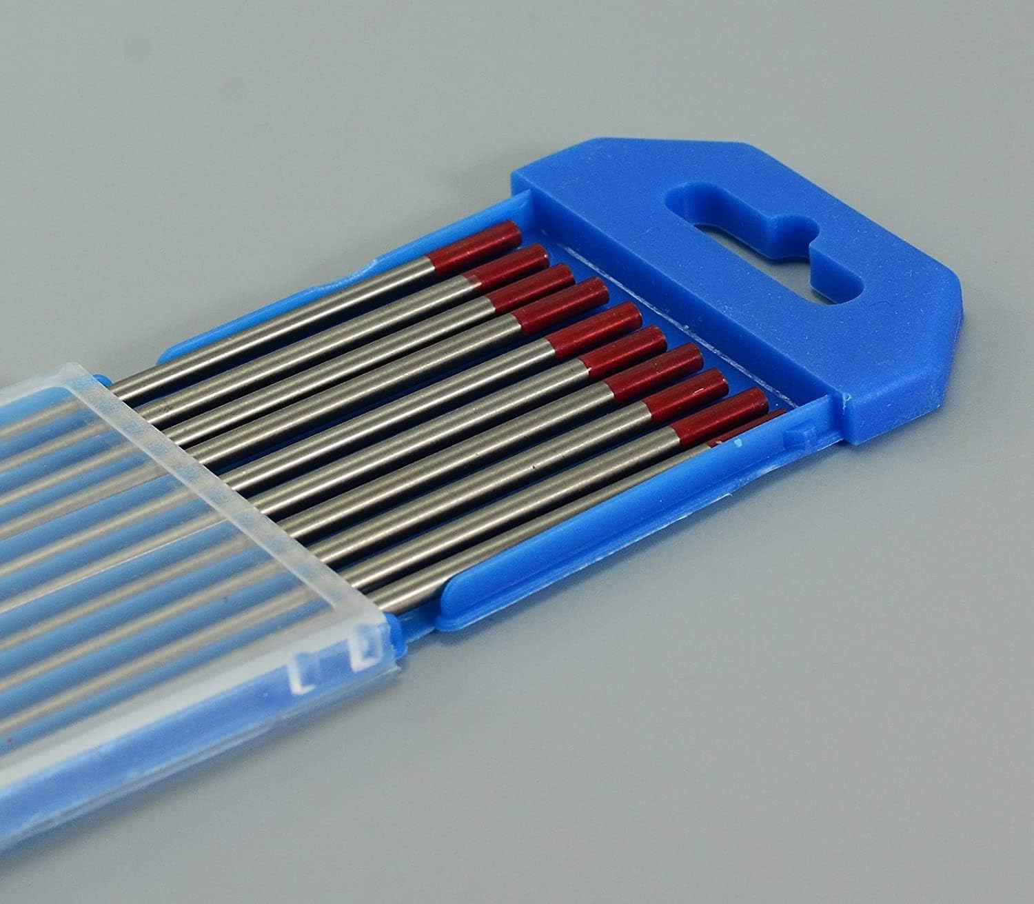 TIG Welding Tungsten Electrode 2% Thoriated WT20 Red Tips 1/8"x7" & 3.2mm x 175mm Pack of 10