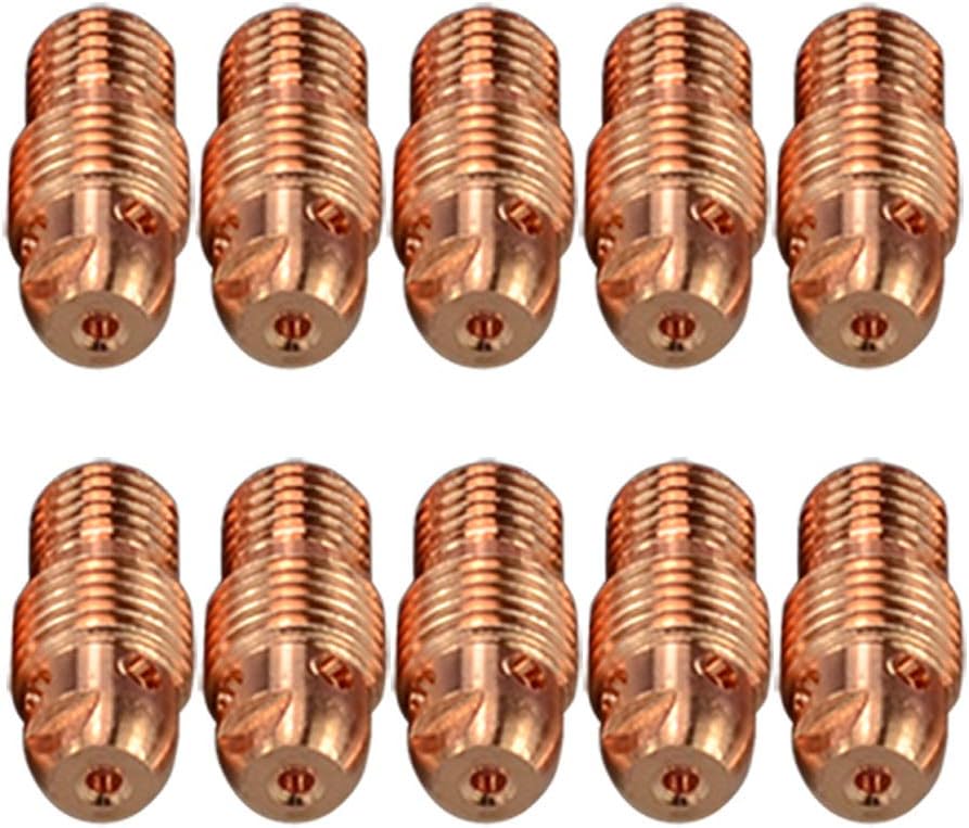TIG Collet Bodies 13N27 1/16" 1.6mm Orifice Kit Fit PTA SR WP 9 20 25 TIG Welding Torch Pack of 10