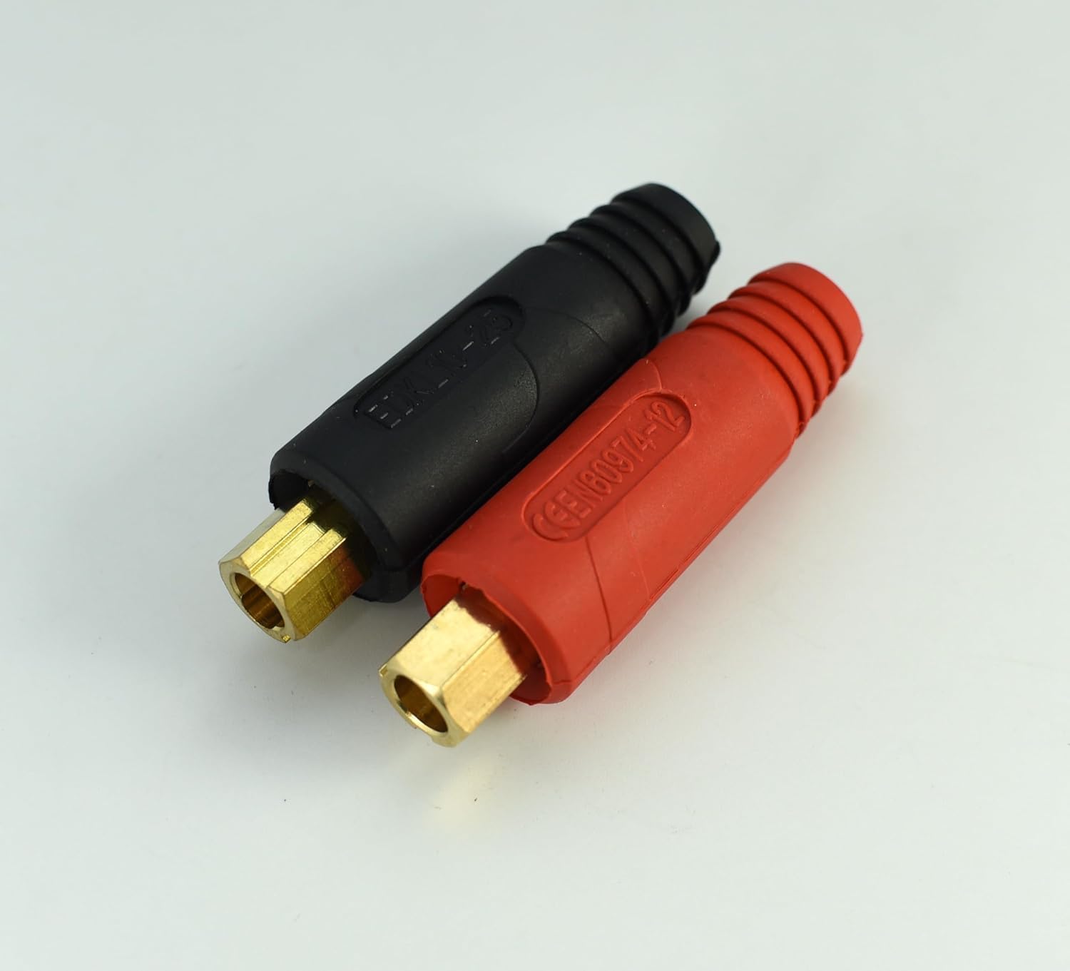 TIG Welding Cable Panel Connector Socket EDKL10-25 200Amp with Black and Red Color Dinse-Style Quick Fitting 2pcs
