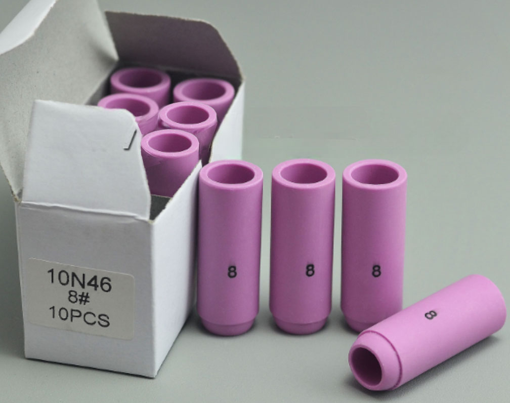 HK-Bluesweld TIG Alumina Nozzles Ceramic Shield Cup #8 10N46 1/2" Orifice & D12.5 x 47mm Fit DB PTA SR WP 17 18 26 TIG Welding Torch 10pk