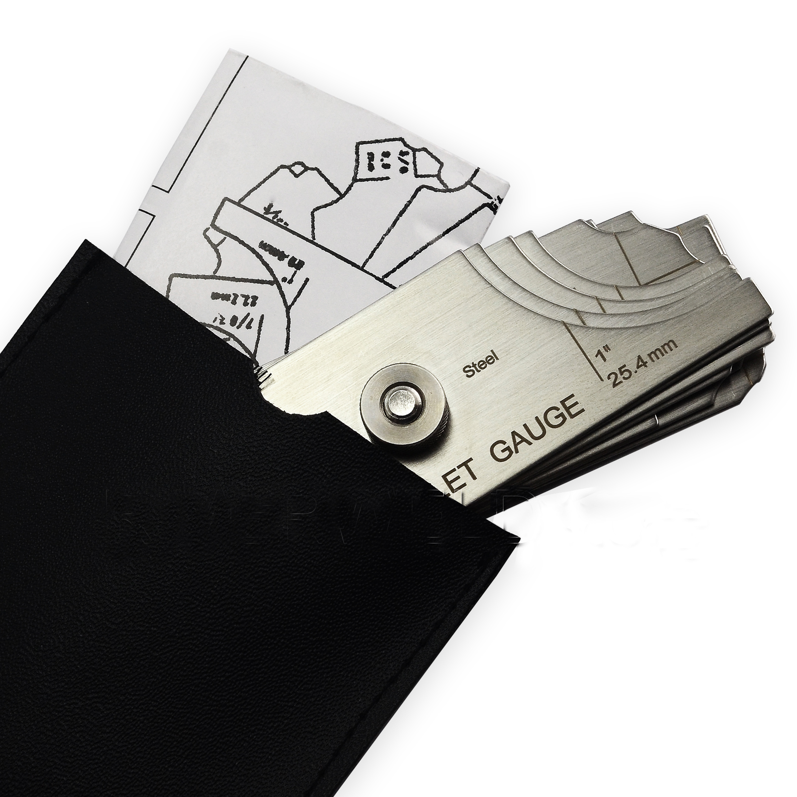 HK-Bluesweld 7piece Fillet Weld Set Gage Rl Gauge Depth Gauges Welding Inspection Test Ulnar Metric & Inch