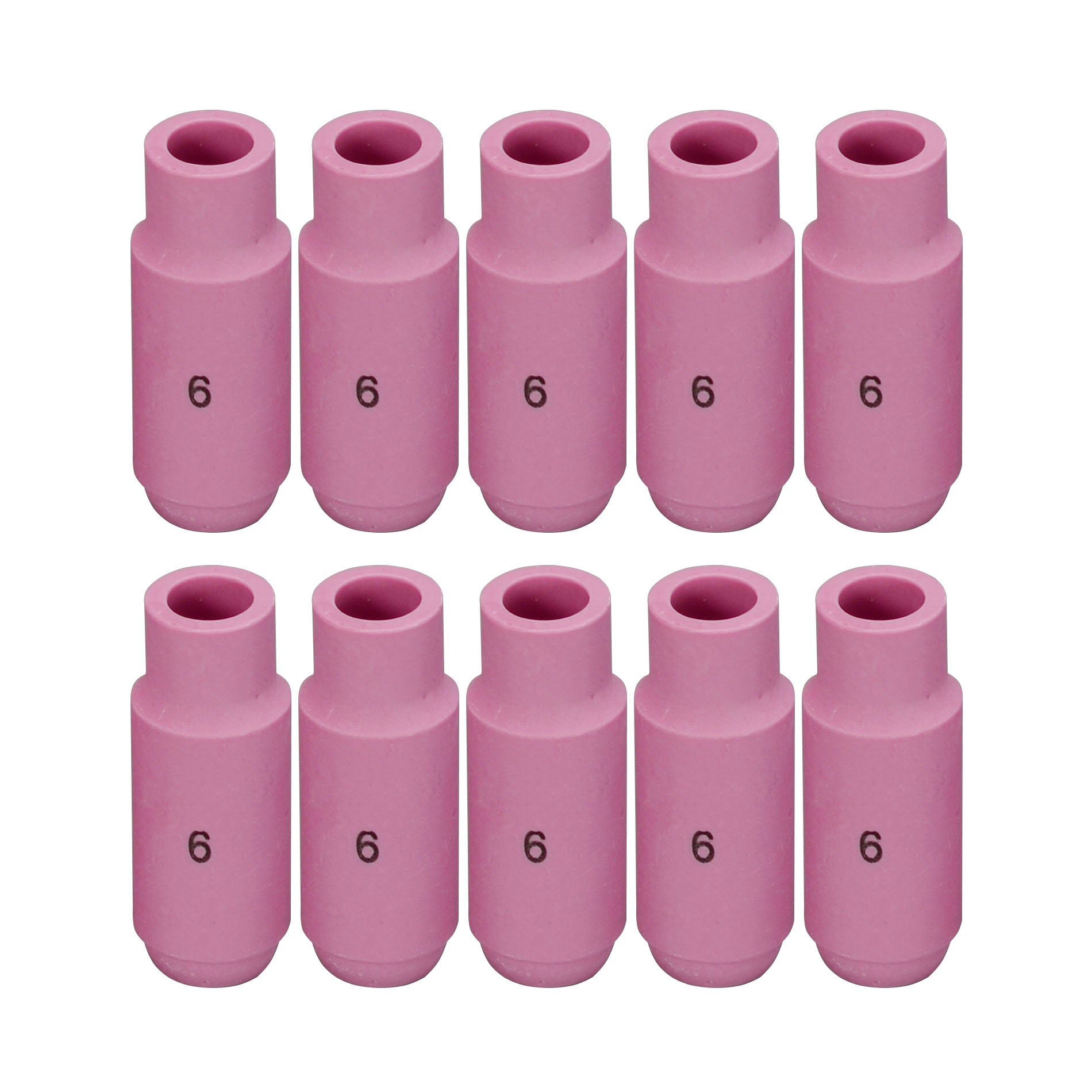 HK-Bluesweld TIG Alumina Nozzles Ceramic Shield Cup 10N48#6 3/8" Orifice Fit DB PTA SR WP 17 18 26 TIG Welding Torch 10pk