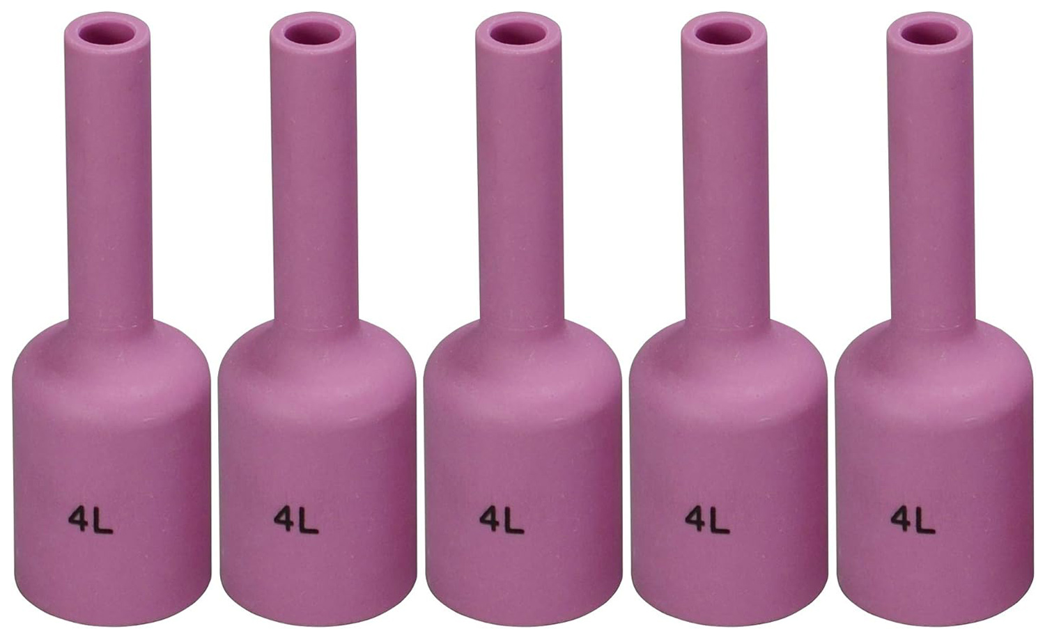 TIG Gas Lens Alumina Nozzle Ceramic Cup Long Size 54N18L #4L 1/4" 6.5mm Orifice for QQ300 PTA DB SR WP 17 18 26 TIG Welding Torch Pack of 5