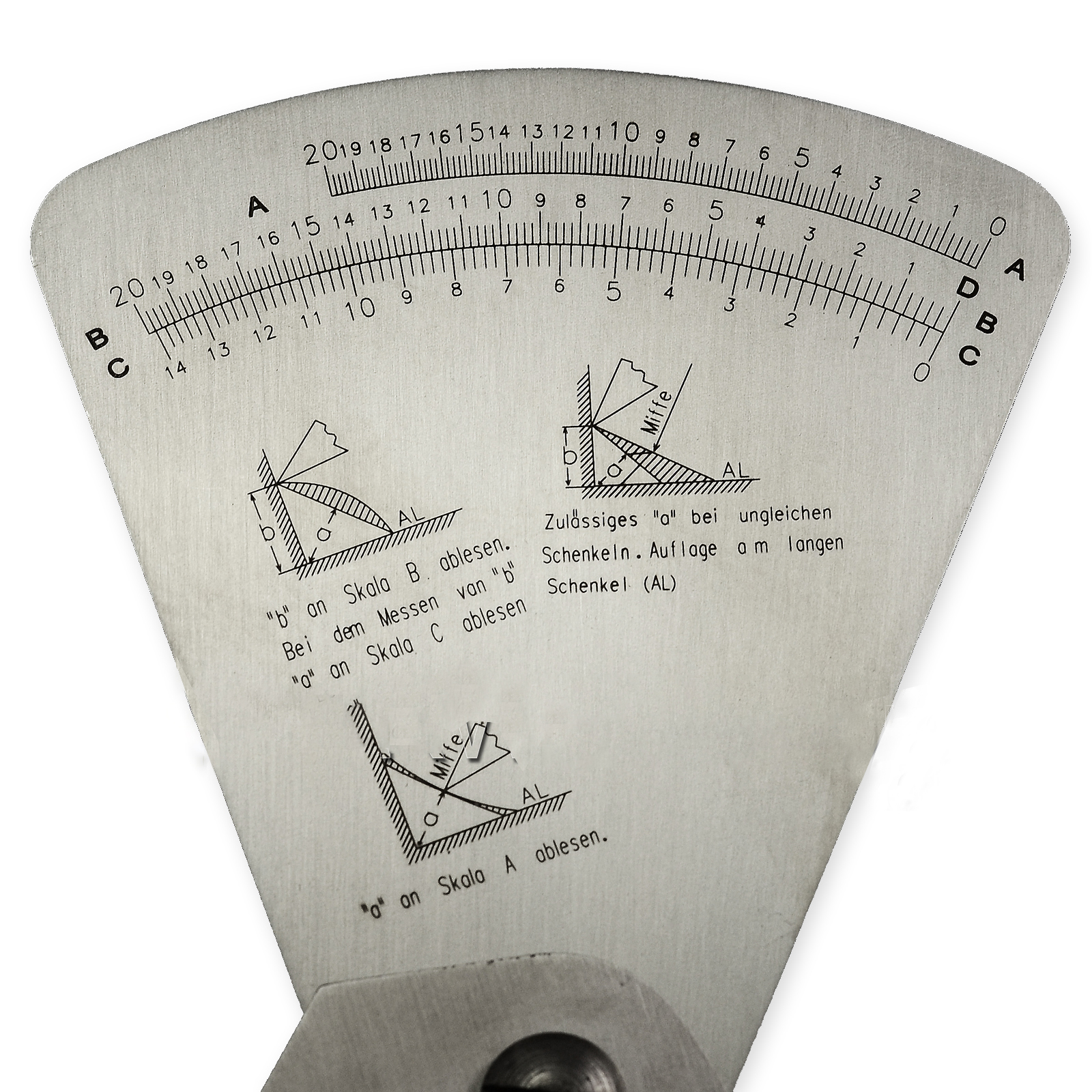 HK-Bluesweld Fan-shaped Welding Gauge Gage Welding Test Ulnar Inspection HJC-100 Type