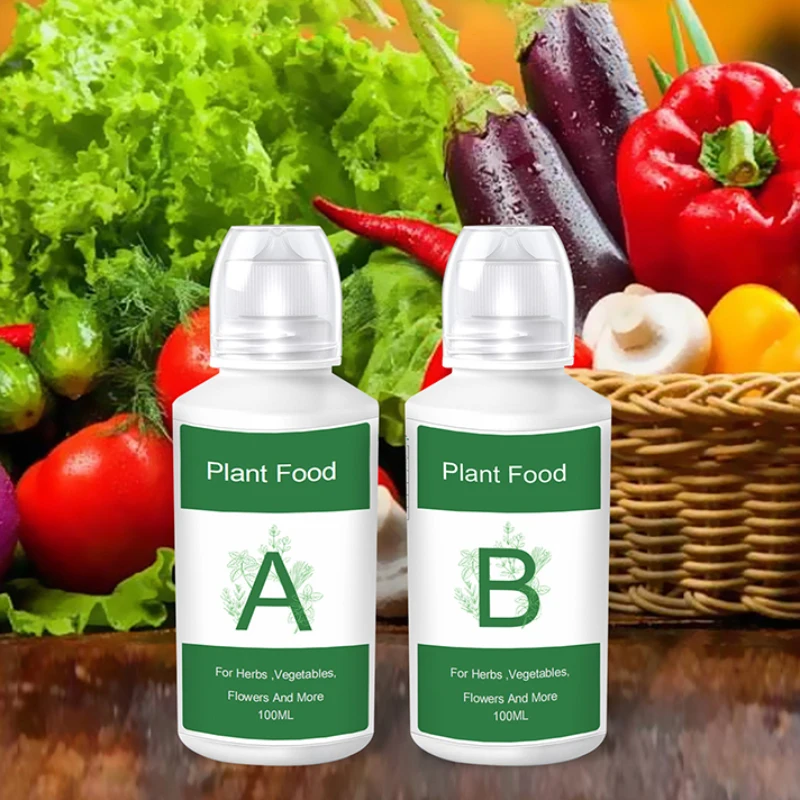 2-Pack Of Hydroponic Plant Nutrients (A and B) For Any Plant