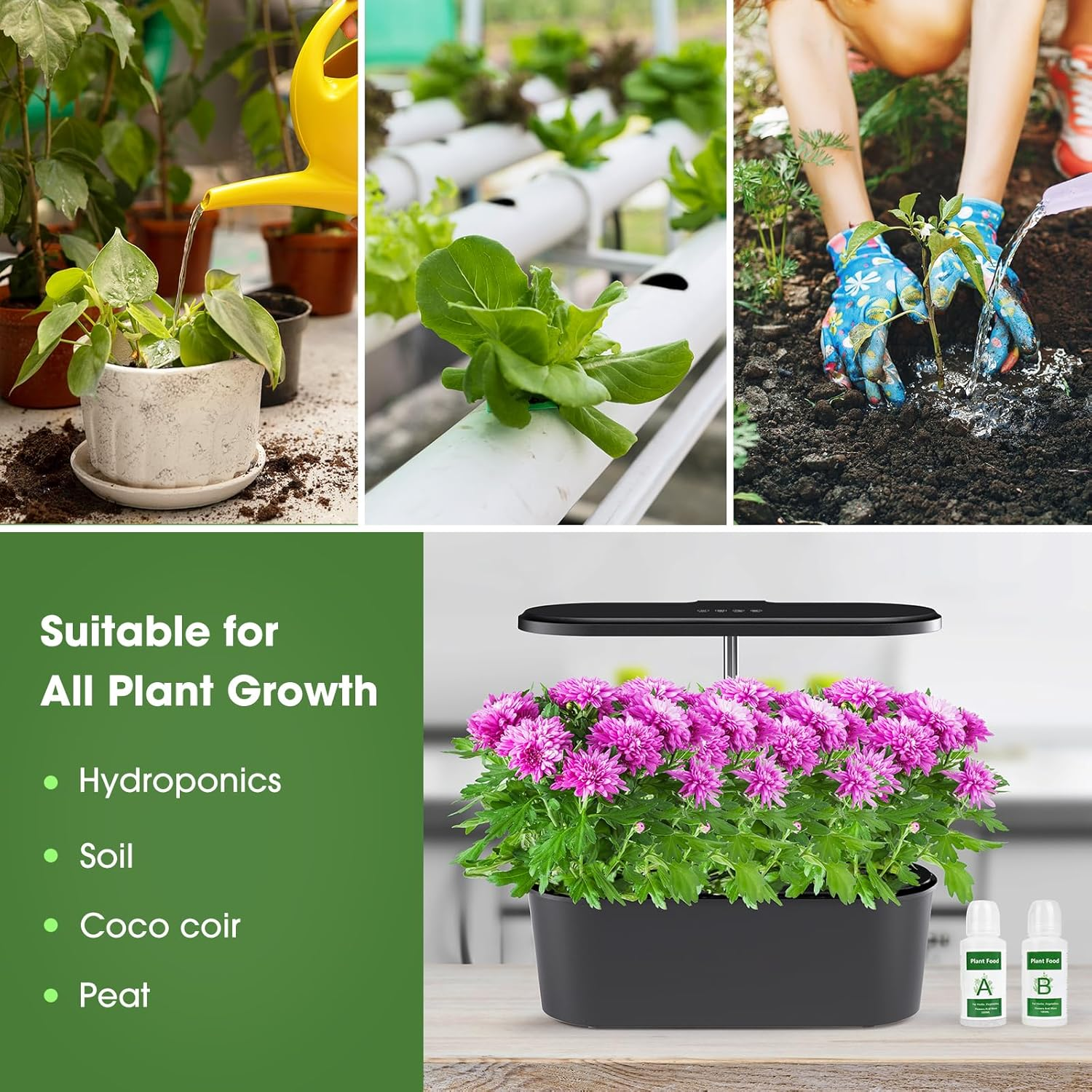 2-Pack Of Hydroponic Plant Nutrients (A and B) For Any Plant