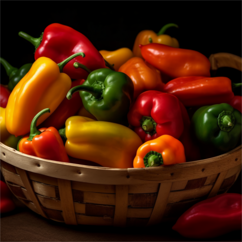 🌈Sweet Rainbow Organic Bell Pepper Seeds🫑