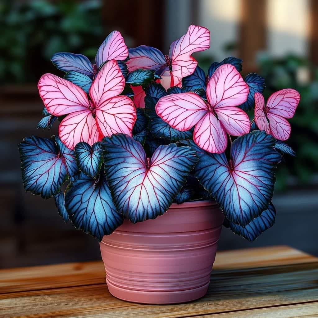 Blue Heart Begonia Seeds (Begonia 'Pink Butterfly')