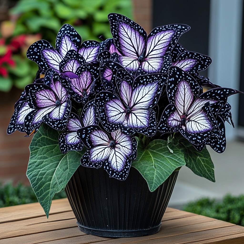 Black Purple Begonia 'Moonlight Butterfly' Seeds