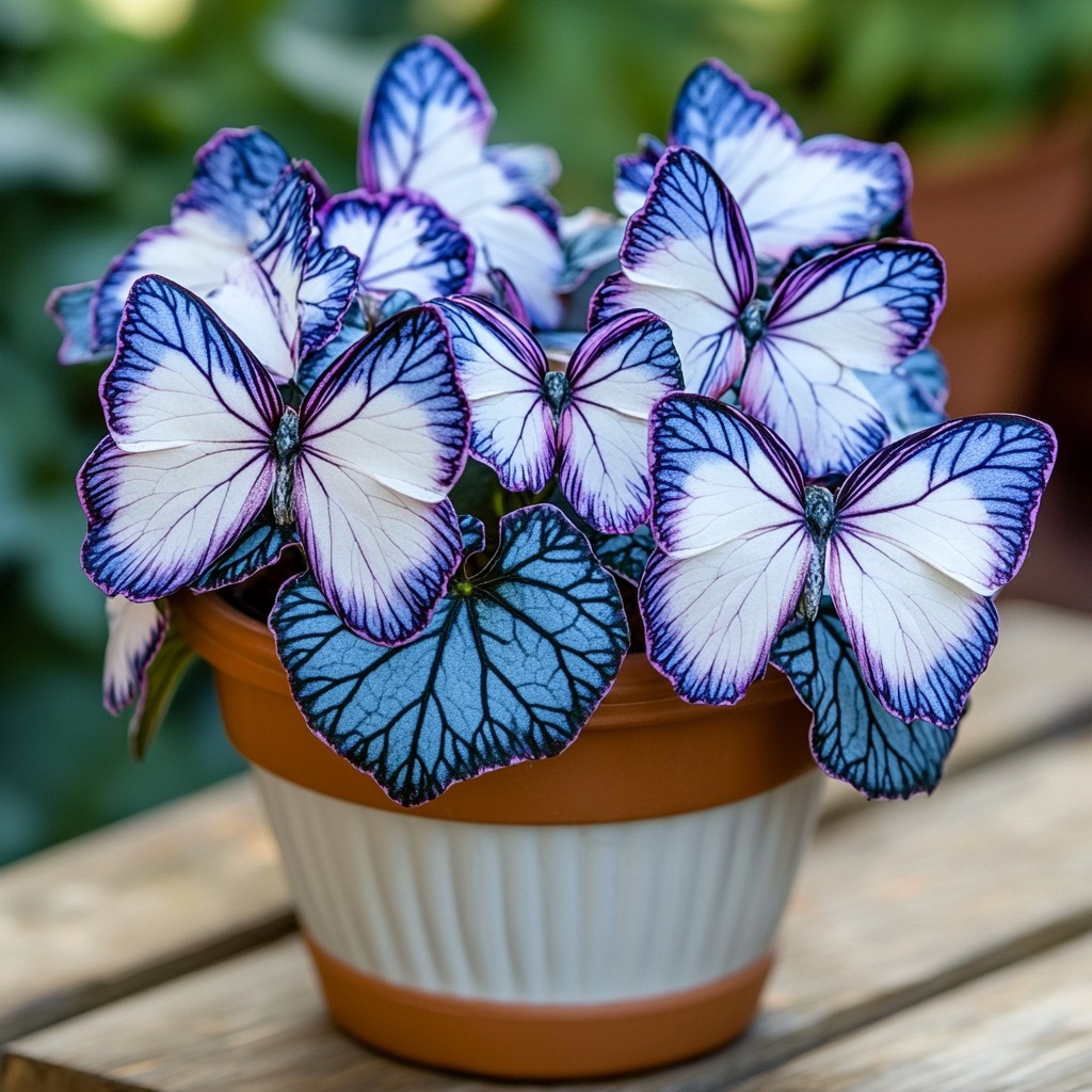 Blue-Purple Begonia 'Moonlight Butterfly' Seeds