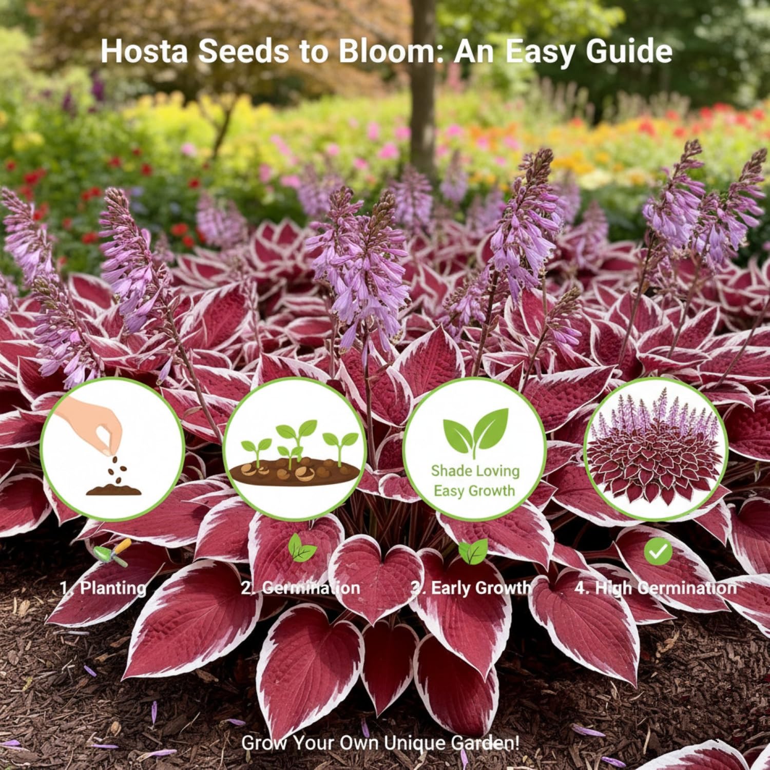 800+ Mixed Color Hosta Seeds | 🌿A Splash of Color for Every Season
