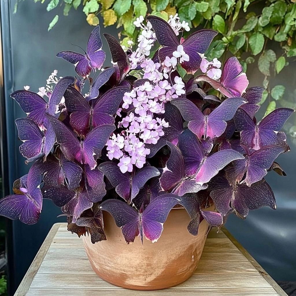 Moonlight Butterfly Purple Begonia  (Oxalis triangularis)