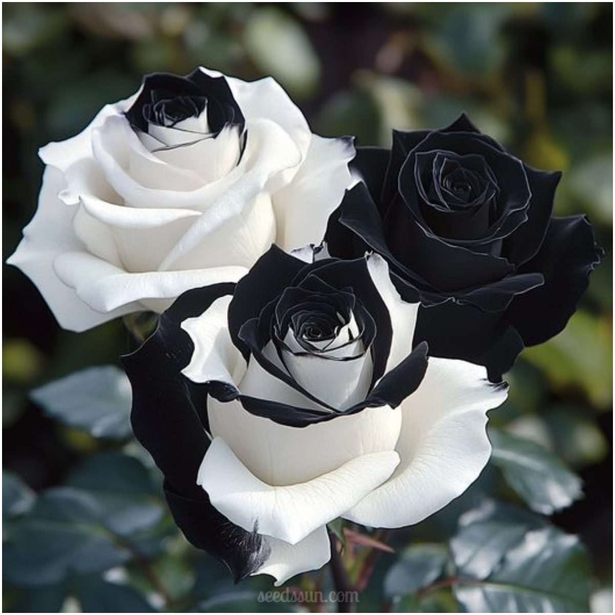 Black & White Hybrid Roses Seeds
