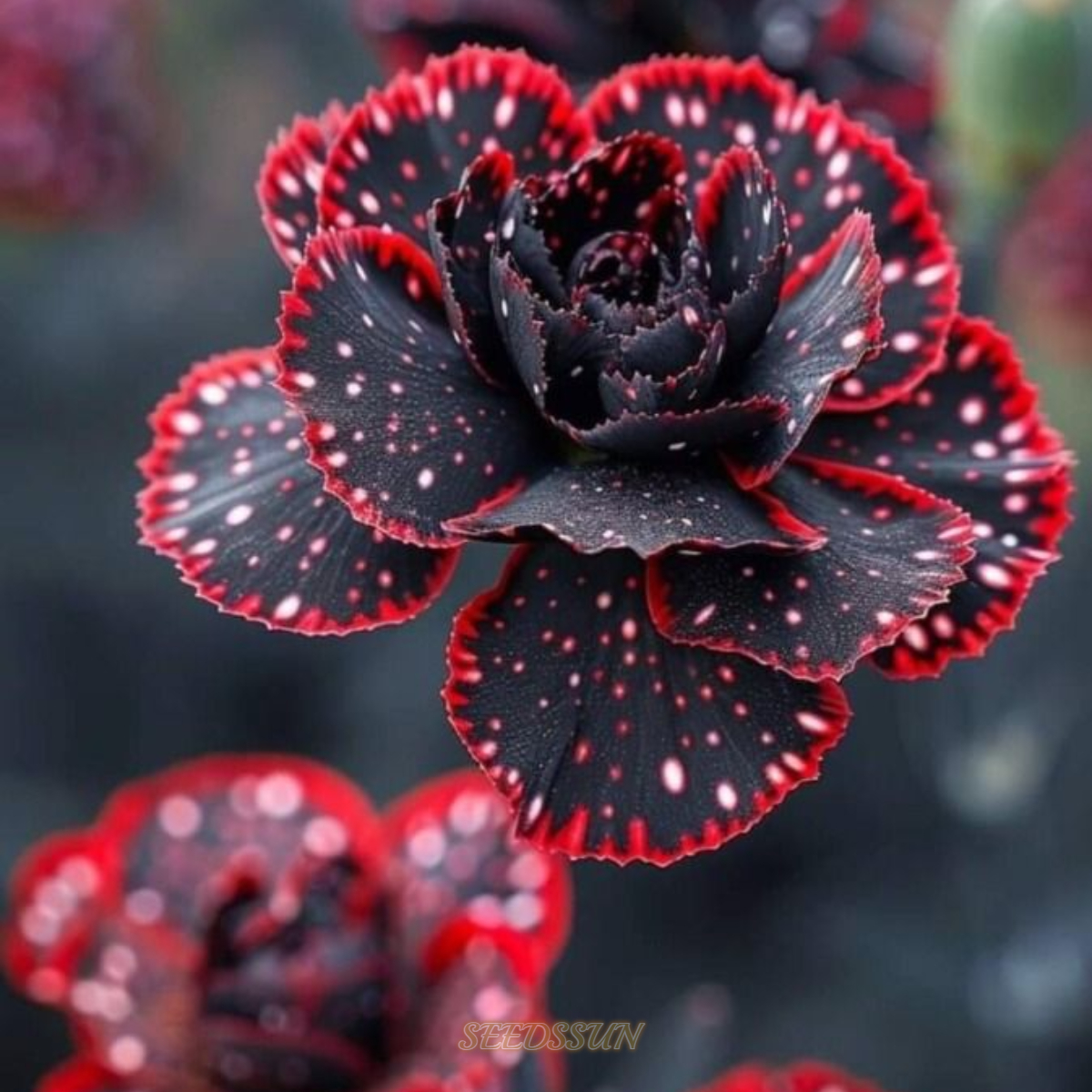 Rare Black and Red Bicolor Series Flower Seeds