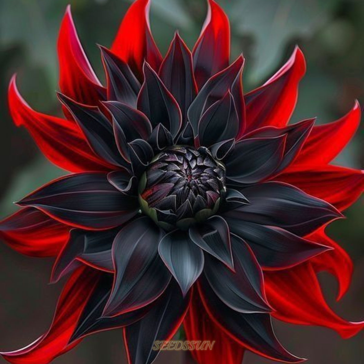Rare Black and Red Bicolor Series Flower Seeds