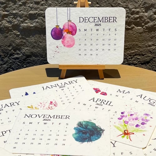 🌱Eco-Friendly Plantable Seed Calendar 2025