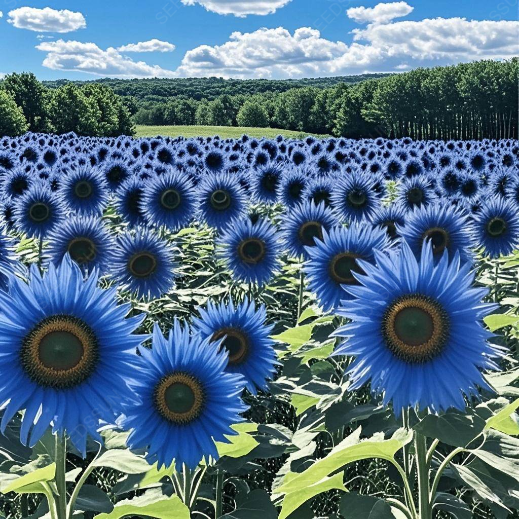Bright Blue Sunflower Seeds