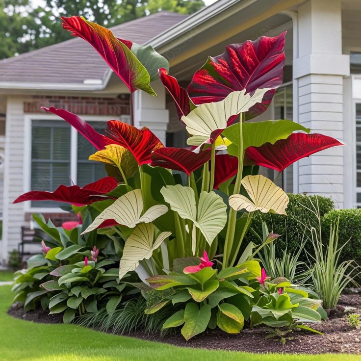 Red&Green Giant Caladium Bulbs