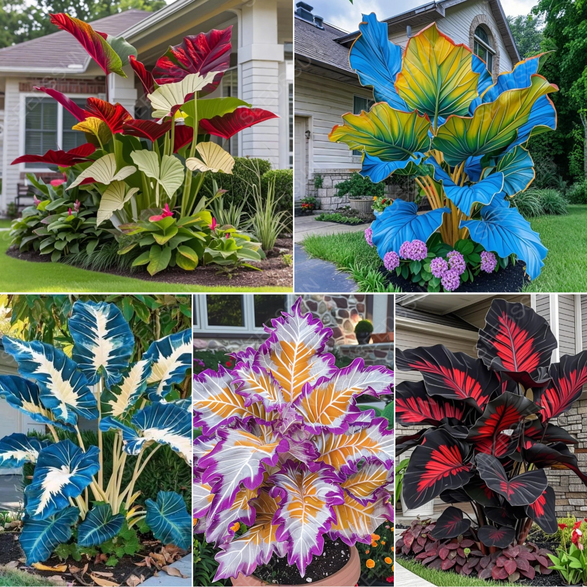 Red&Green Giant Caladium Bulbs