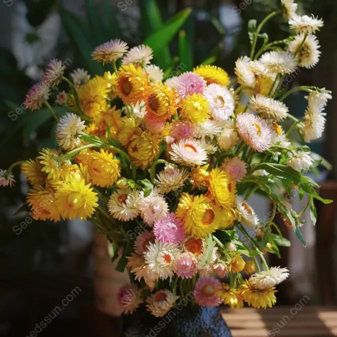 Straw chrysanthemum seeds - outdoor garden - immortelle seeds