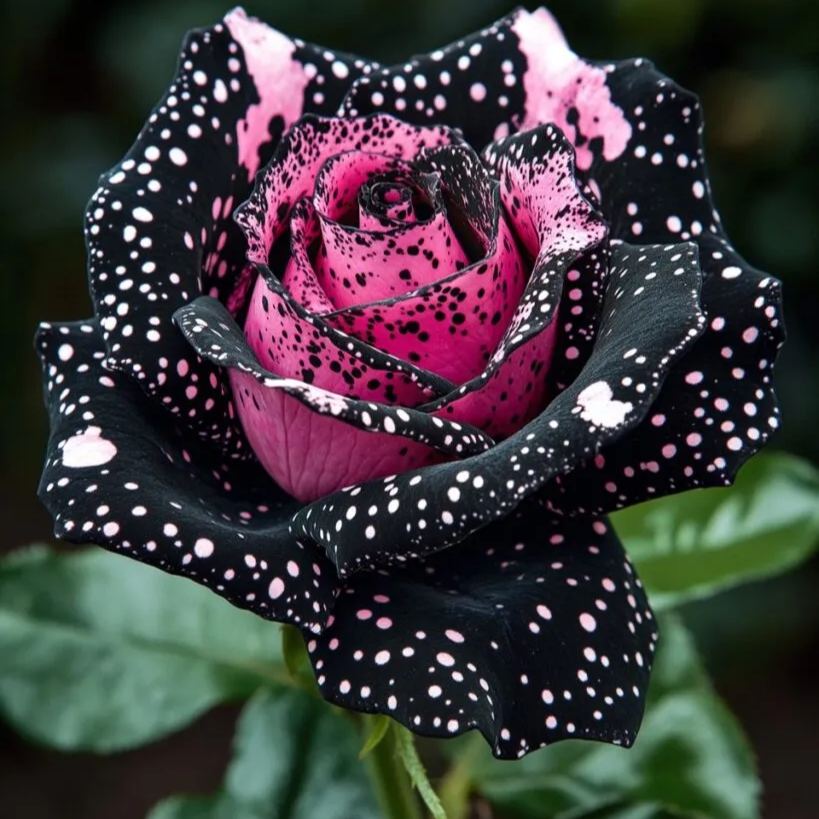 Black And Pink Polka Dot Rose Flower Seeds