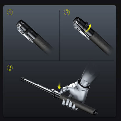 🔥🔥2025 Hot Sale Enhanced Automatic Retractable Self-Defense Multifunctional Hiking Stick