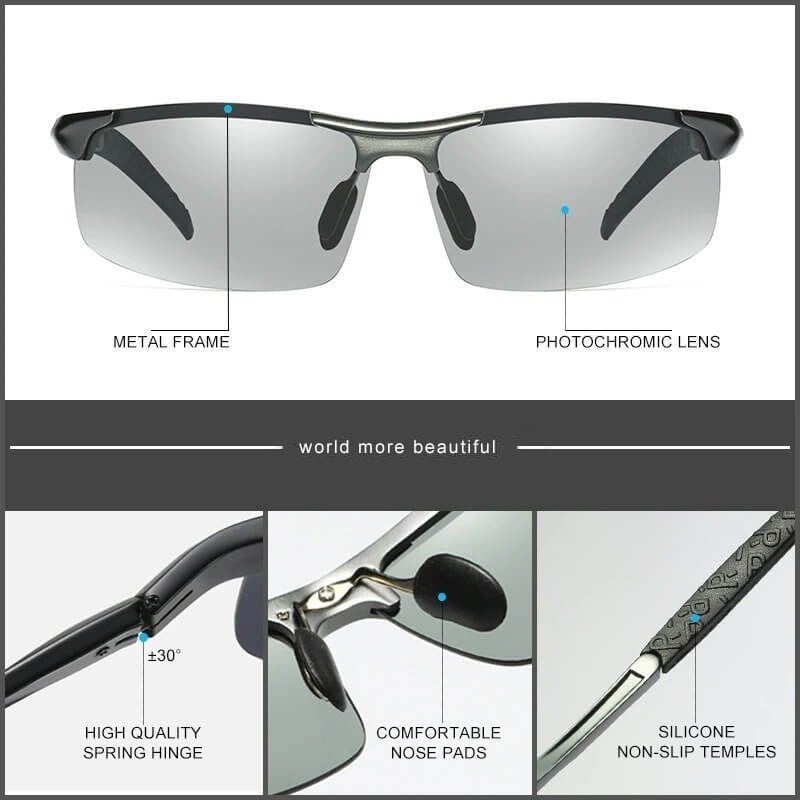 2023Men's Sunglasses with Anti-glare Polarized Lens
