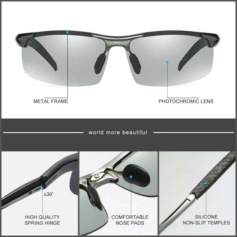 2023Men's Sunglasses with Anti-glare Polarized Lens