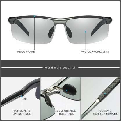 2023Men's Sunglasses with Anti-glare Polarized Lens