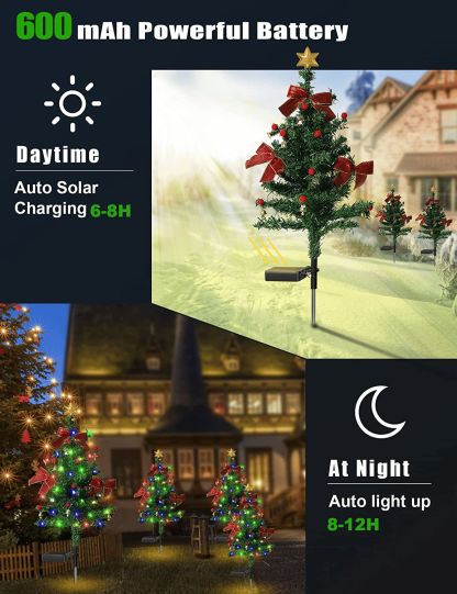 🔥Last Day 70%OFF-🎄Solar Christmas Trees Lights Outdoor Decoration Waterproof