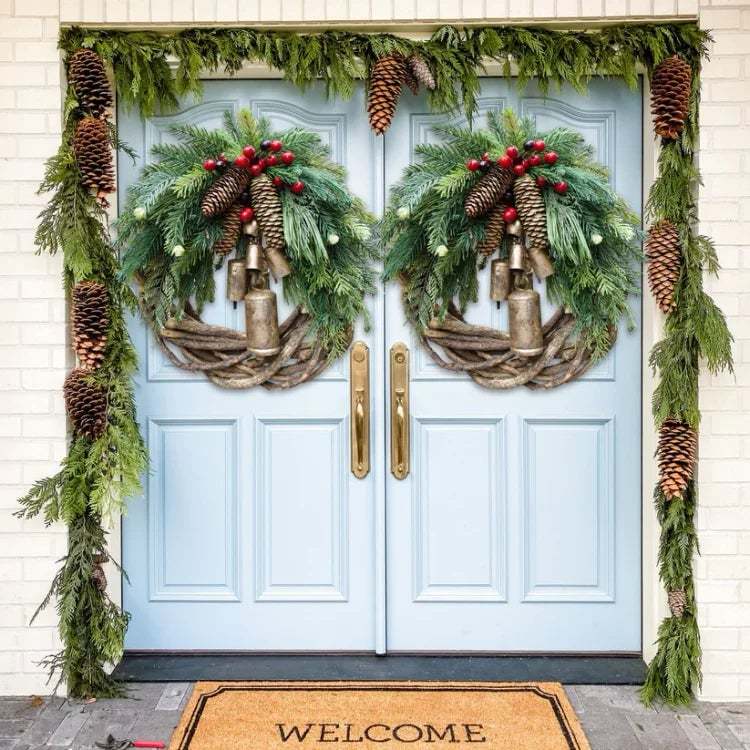 Last Daty 70% OFF🔥armhouse Christmas Wreath, Boho Wreath, Holiday Wreath